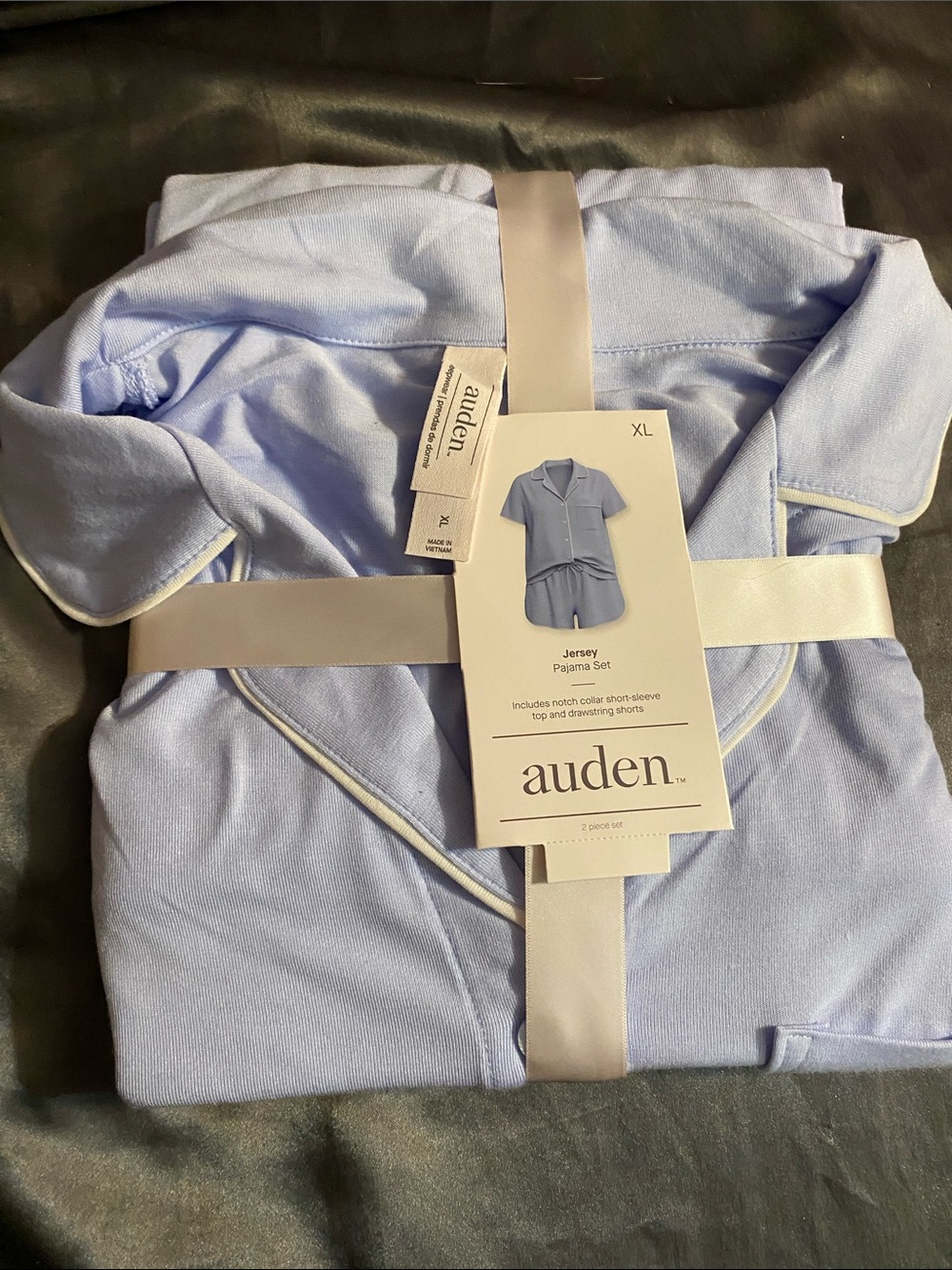 Auden Light Blue Jersey Short-Sleeve Pajama Set
